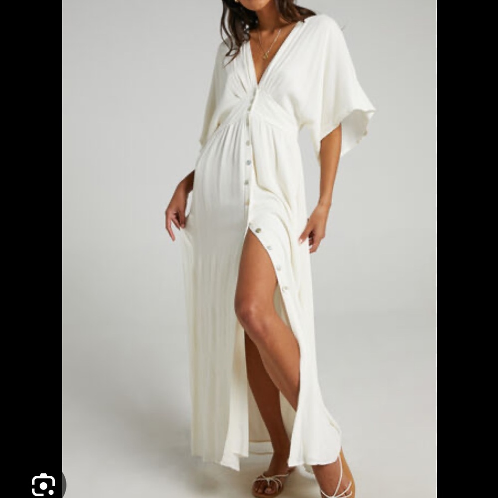 White maxi dress